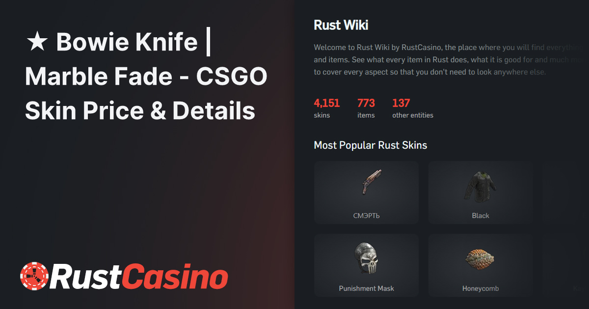 Bowie Knife | Marble Fade - CSGO Skin Price & Details