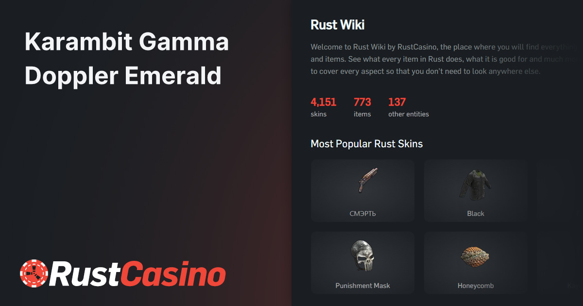 Karambit Gamma Doppler Emerald CSGO Skin Price & Details