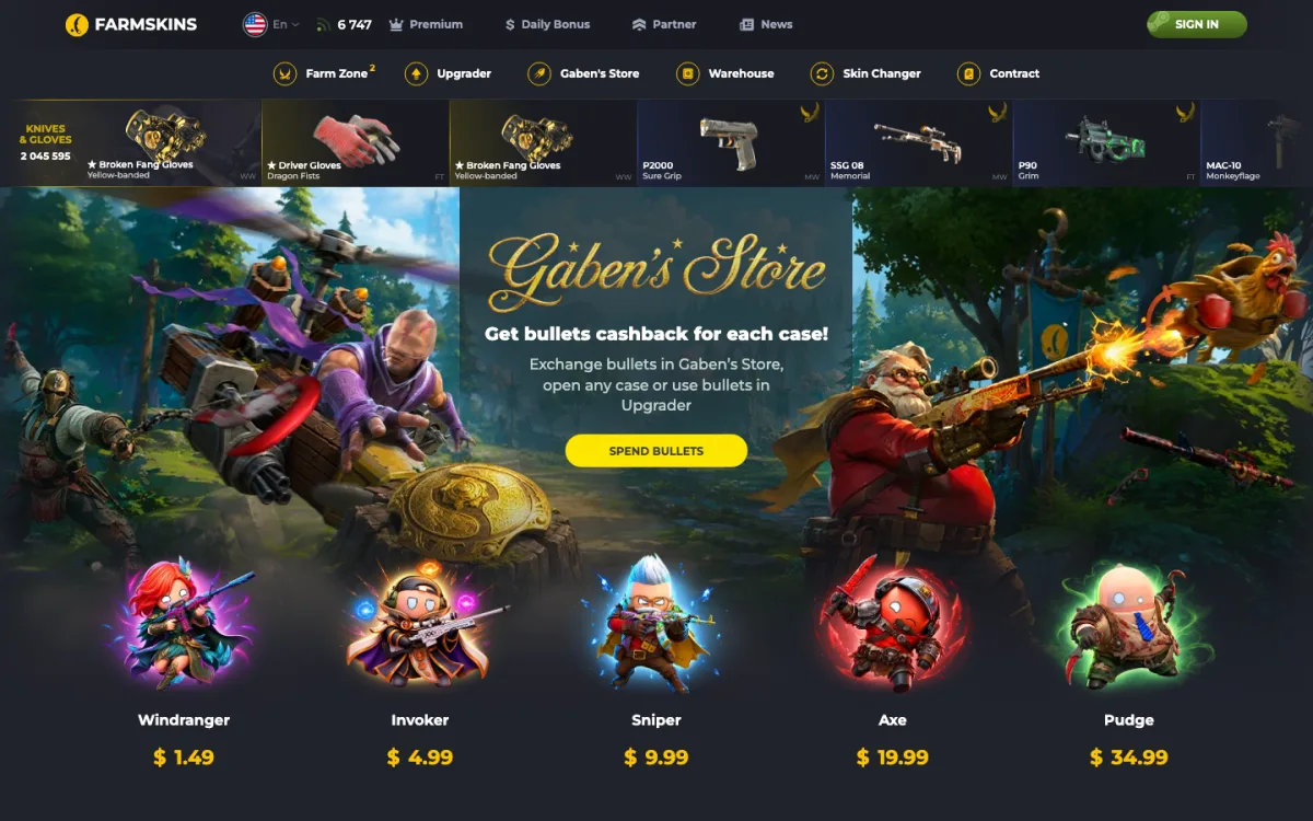 Farmskins homepage